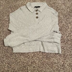 Gray Button-Up Sweater